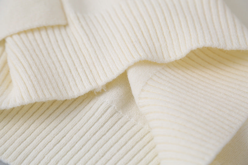 【LD11062】實拍慵懶高級感北極融針織毛衣（可拉一字肩）251209