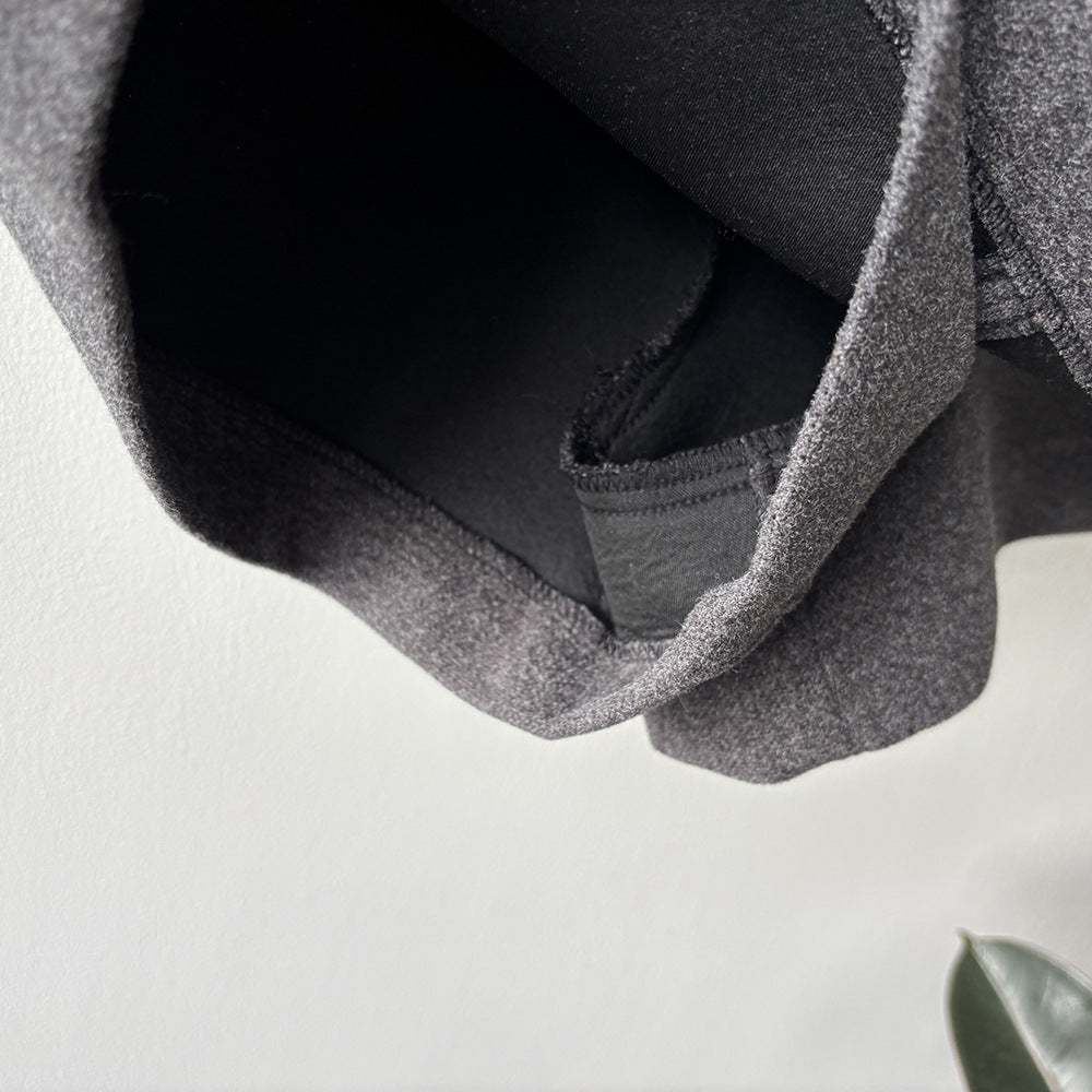 【Y82682】實拍冬季厚款毛呢高腰開叉裙褲 251106