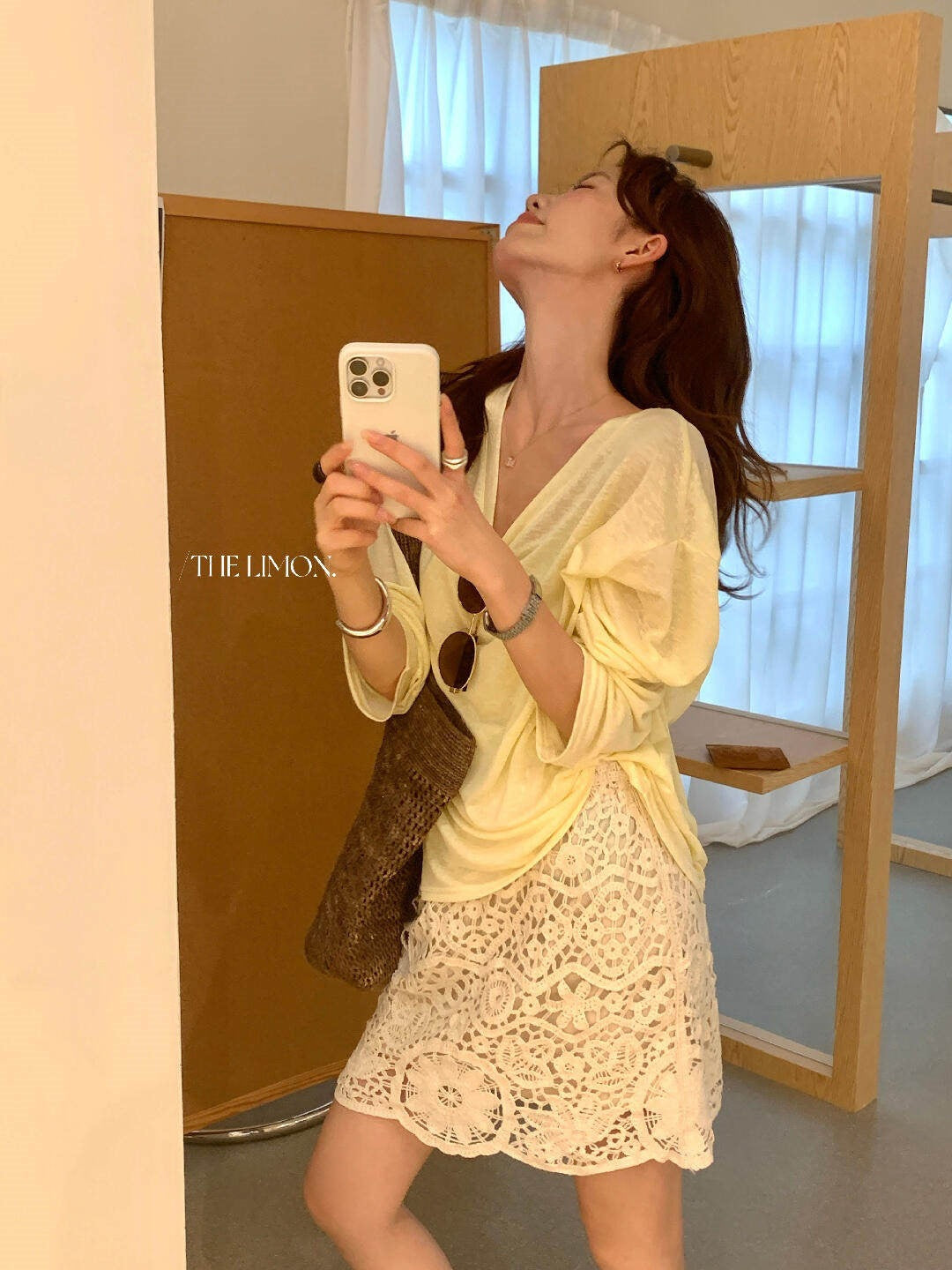 【L10675】溫柔仙女系🕊️重工設計感鏤空蕾絲鉤花休閒半身長裙260511