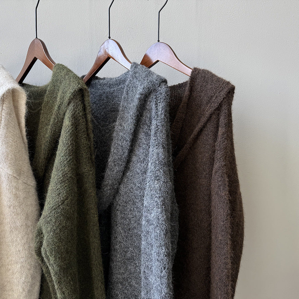 【Y25805】 實拍溫柔軟糯V領毛衣+針織披肩(含羊毛3％）251023