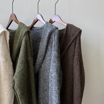 【Y25805】 實拍溫柔軟糯V領毛衣+針織披肩(含羊毛3％）251023