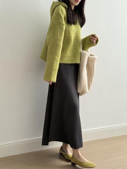 【Y2188】實拍冬季圈圈絨可愛連帽針織毛衣251106