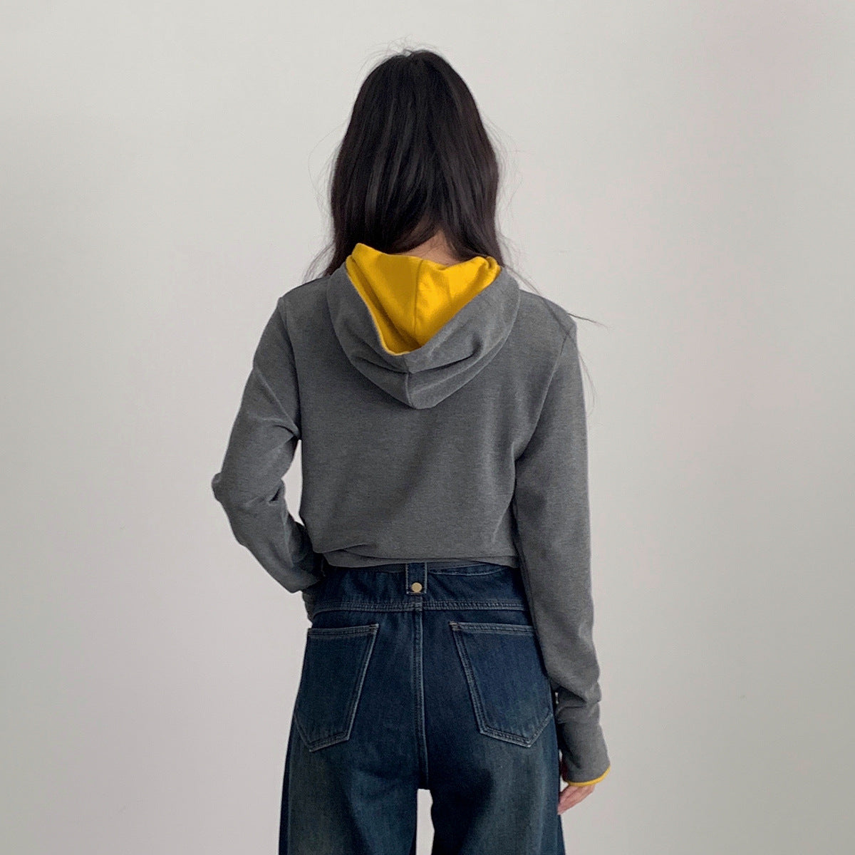 【LD11028】實拍德絨舒適極簡半拉鍊連帽衞衣251124