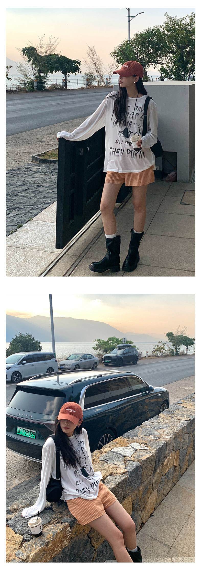 【H5178】實拍夏天印花寬鬆圓領防曬罩衫250415