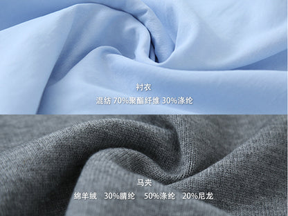 【LD3278】實拍小圓領長袖襯衫+條紋針織背心（分開下單）251103