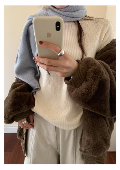 【H5526】實拍兩面穿|絨毛加厚棉服風衣外套251125