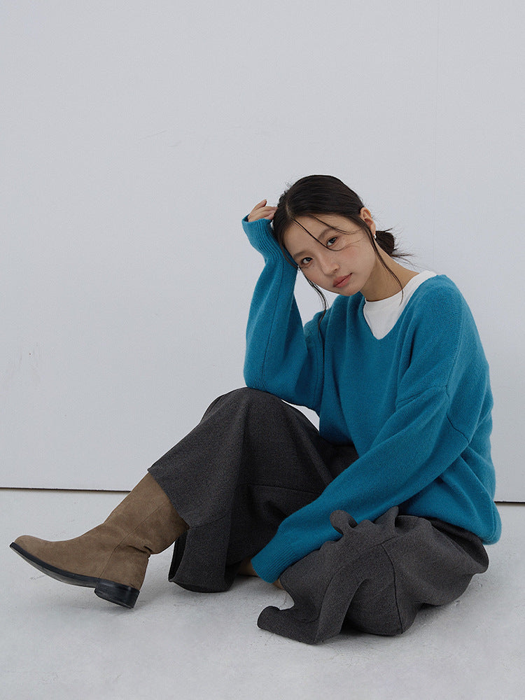 【LD3281】實拍慵懶寬鬆棉羊絨針織毛衣251103