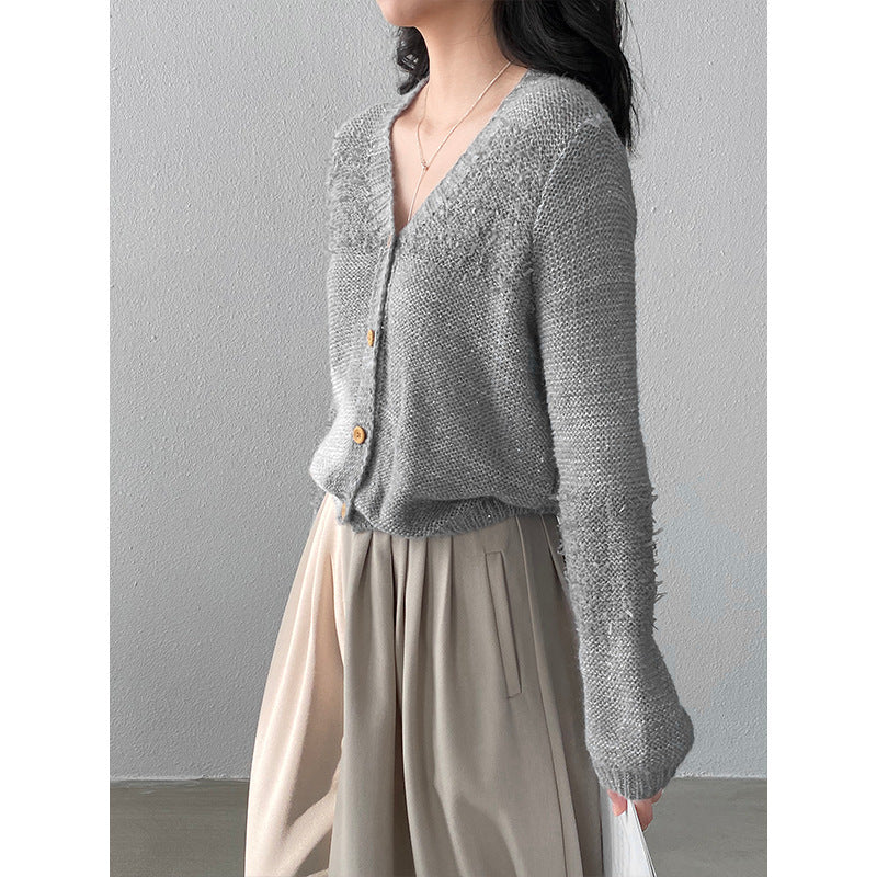 【cimz80905】實拍早春法式溫柔☁️軟糯親膚薄款針織小外套260311