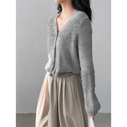 【cimz80905】實拍早春法式溫柔☁️軟糯親膚薄款針織小外套260311