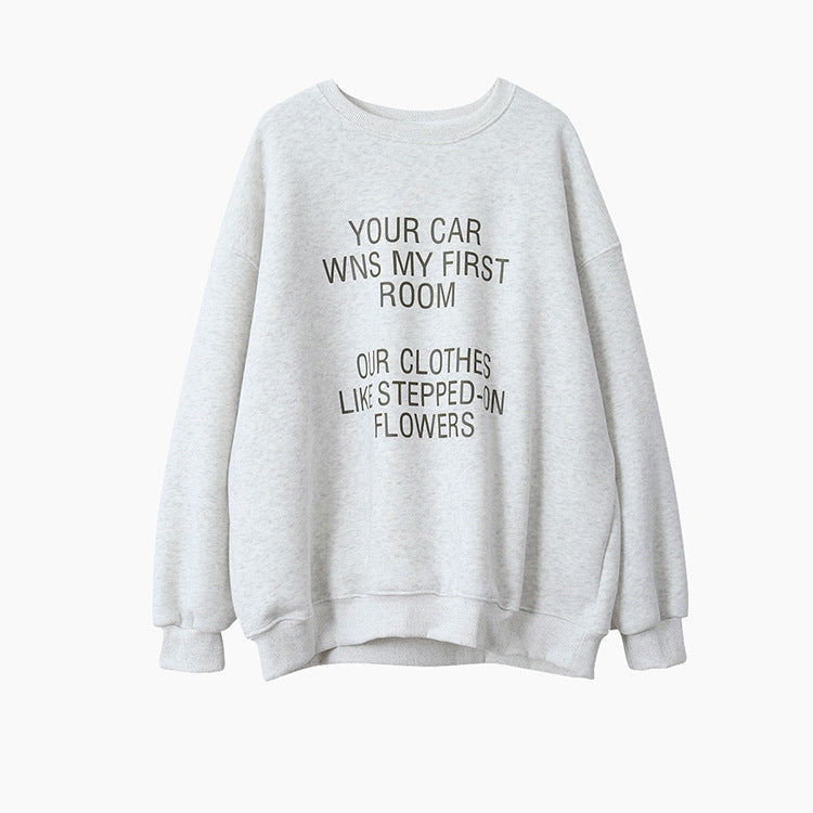 【LD11021】實拍加絨加厚印花寬鬆情侶裝衞衣251110