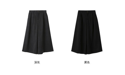 【LD11035】實拍S~L韓版寬鬆高腰毛呢加絨加厚九分褲251124