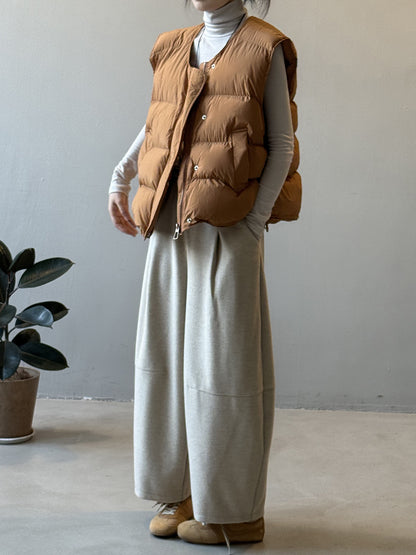 【Y82635】實拍秋冬簡約圓領棉背心251106