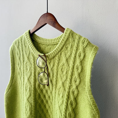 【YP2617】 實拍圓領麻花軟糯針織背心251023
