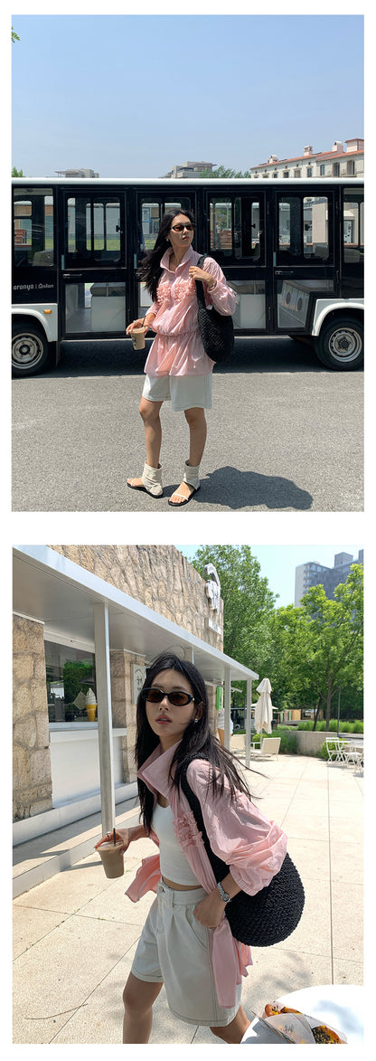 【H5292】實拍夏天個性時髦微甜防曬外套250603