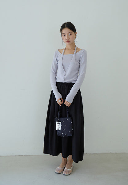 【LD11180】實拍夏季拼接纯色花苞裙260317