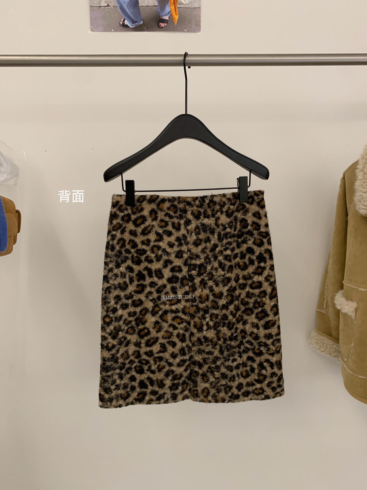 【L18325】實拍MZISTUDIO歐美個性卷卷毛豹紋中裙251215
