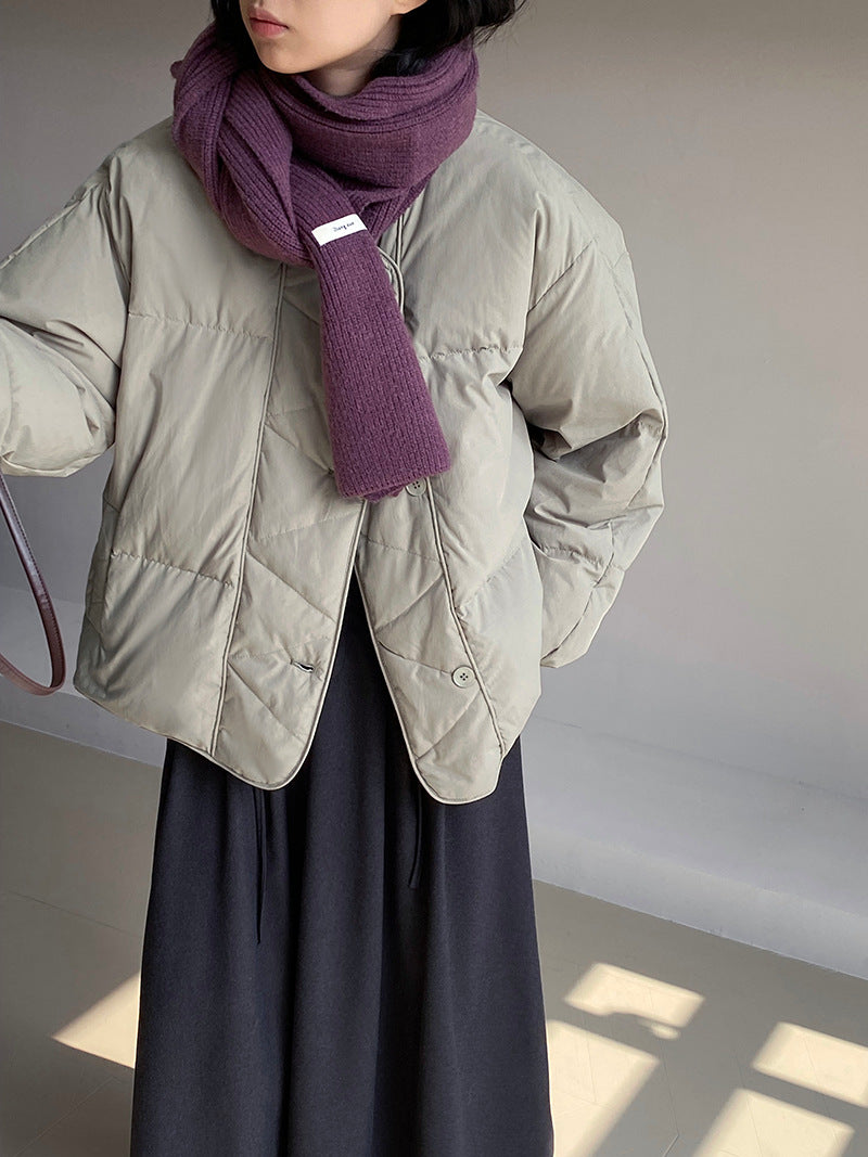 【cimz1010】實拍冬日温暖加厚90％白鴨絨羽絨外套大衣251128