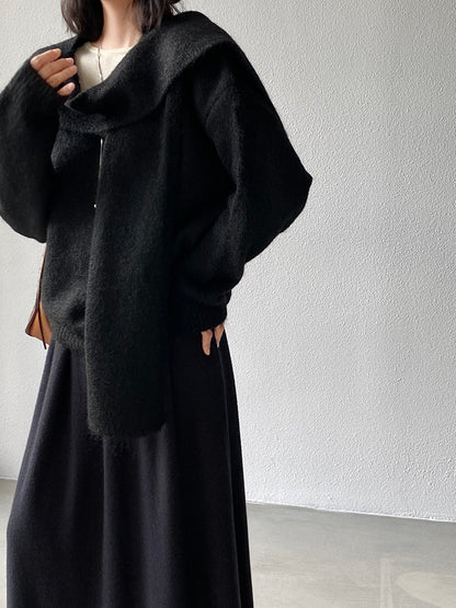 【cim8802】實拍纯色溫柔針織毛衣+針織披肩(羊毛8）251114