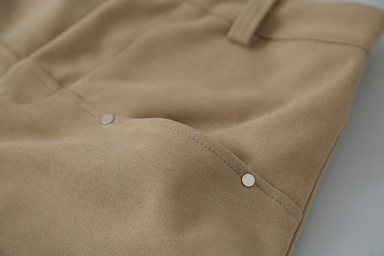 【LD3302】實拍S~XL秋冬顯瘦直筒毛呢休閒褲251103