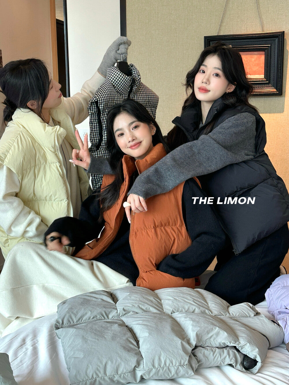 【L9309】實拍檸檬秋冬基礎款寬鬆百搭口袋拉鍊背心（內裡鋪棉）251117