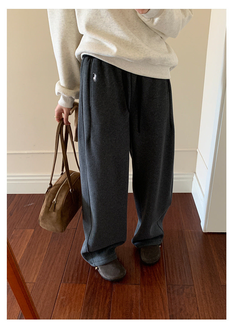 【H5508】實拍M~XL懶懶加厚奧粒絨舒適休閒彎刀褲型251118