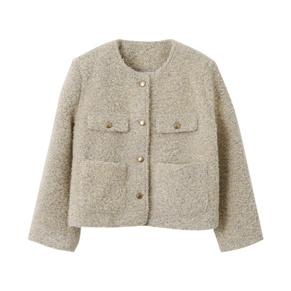 【LD9507】實拍高級感小香風粗花呢子外套251110