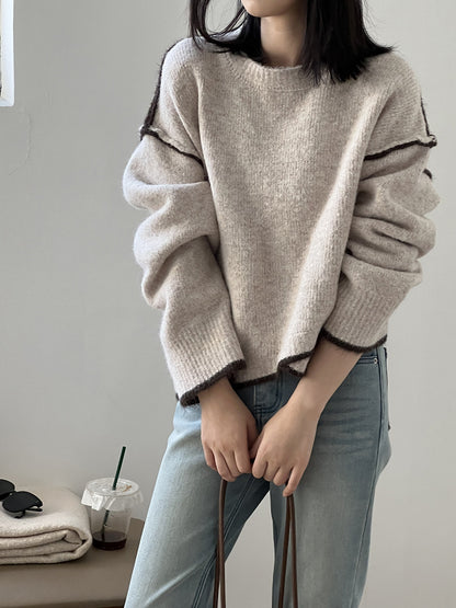 【YP2472】 實拍熱銷不規則針織毛衣251023