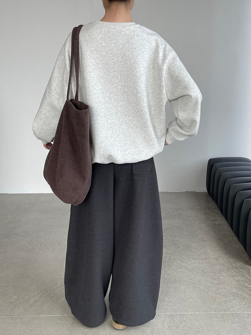 【cimD20307】實拍大人系印花加绒寬鬆衛衣251114