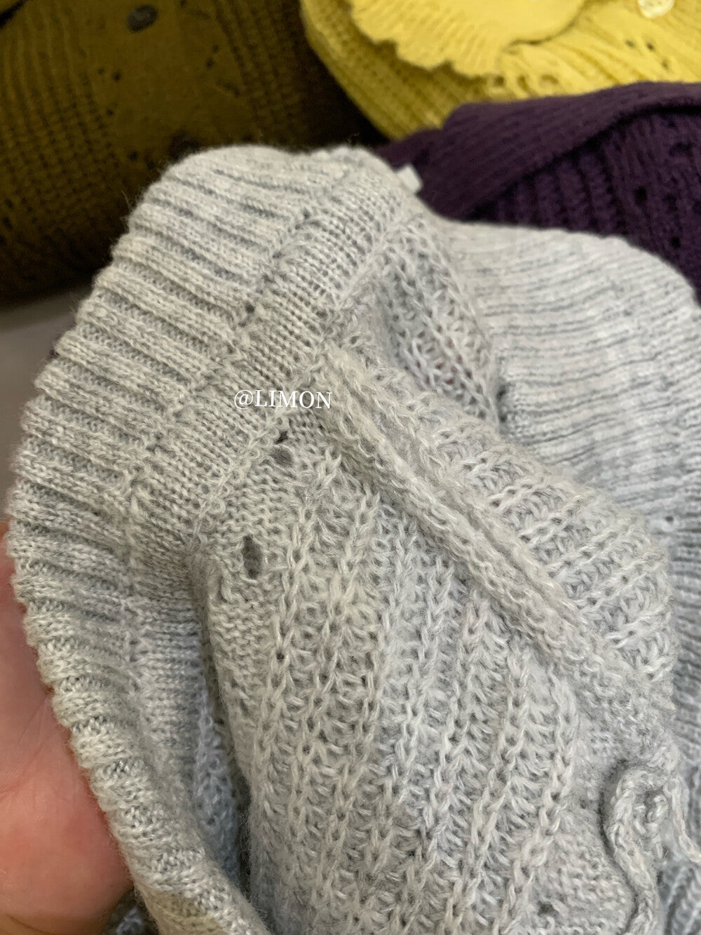 【LSC1072】檸檬簍空polo領針織開衫251117