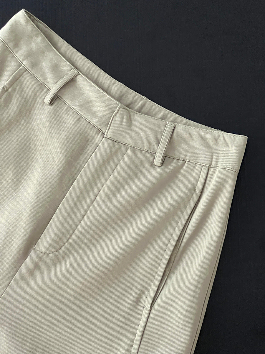 【cim1678】實拍法式高級優雅感顯瘦天絲棉直筒褲251030