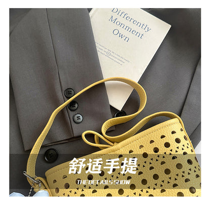 【BMDD-1325】韓系小眾設計感🤍簡約鏤空百搭通勤單肩水桶包＋內有小包260501