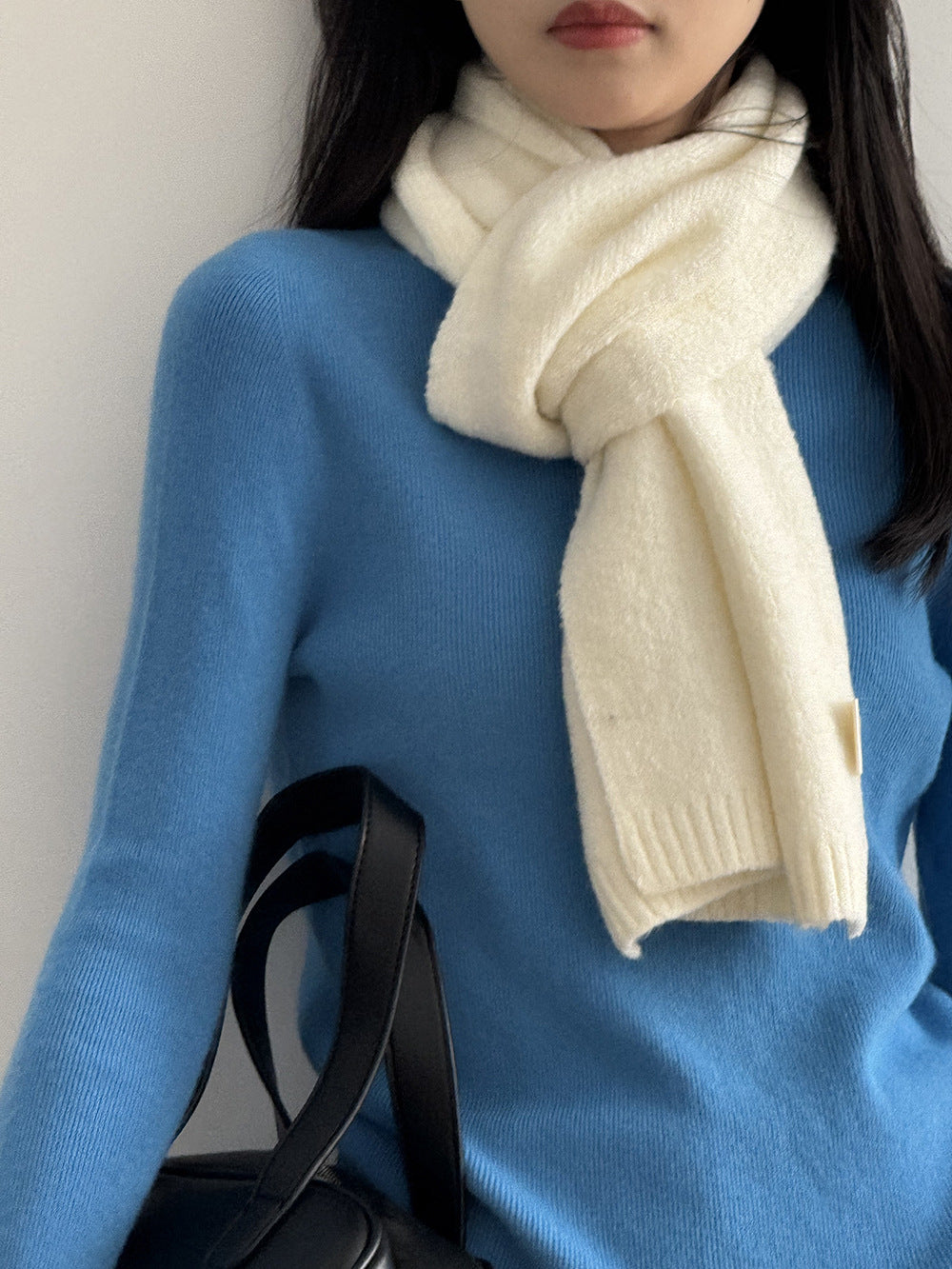 【Y2505】實拍氣質高級感混羊毛針織圍巾251201