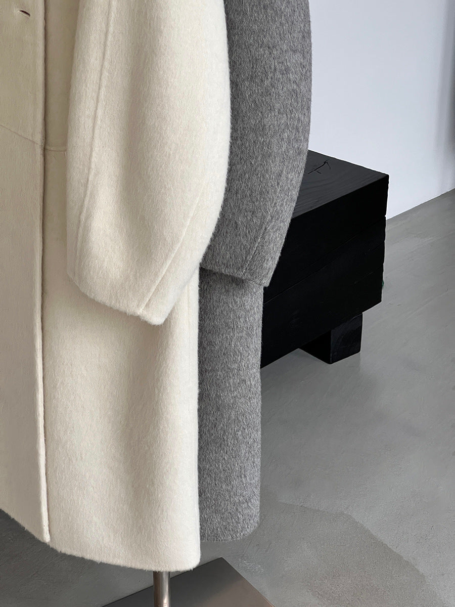 【cimz629065】實拍高級感貴氣重磅氣質羊毛桑蟬絲大衣外套251128