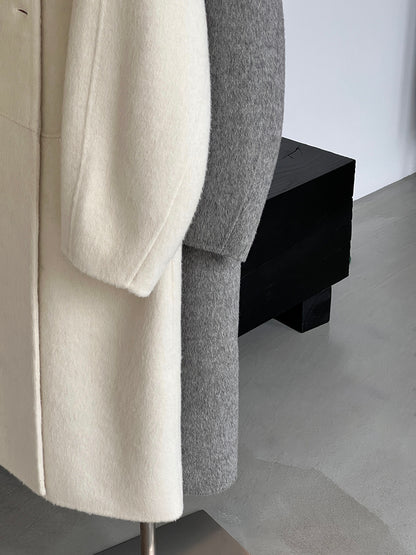 【cimz629065】實拍高級感貴氣重磅氣質羊毛桑蟬絲大衣外套251128