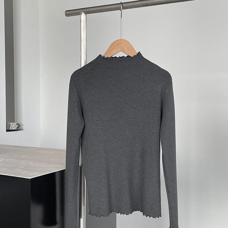 【cimYL223】實拍氣質安迪絨木耳邊針織衫251201