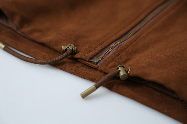 【LD3298】實拍冬季必備厚款短款麂皮絨機車外套251103