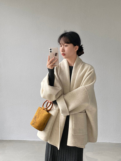 【cimz519】實拍冬天澳羊毛100%雙面呢大衣外套251201