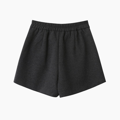 【LD11044】實拍厚款毛呢西裝短褲後鬆緊腰251202