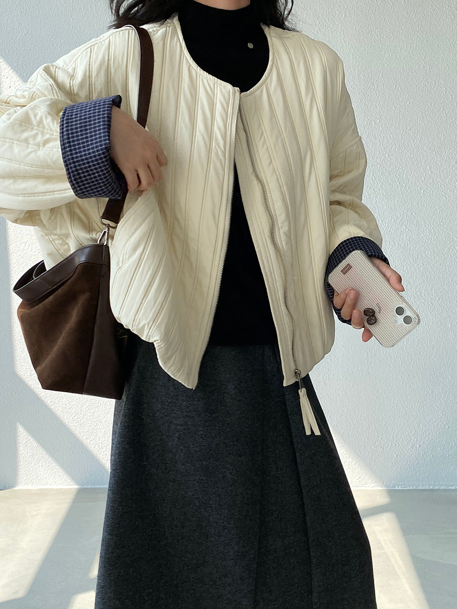 【cimz1706】實拍韓系氣質清新輕薄款棉服外套251120