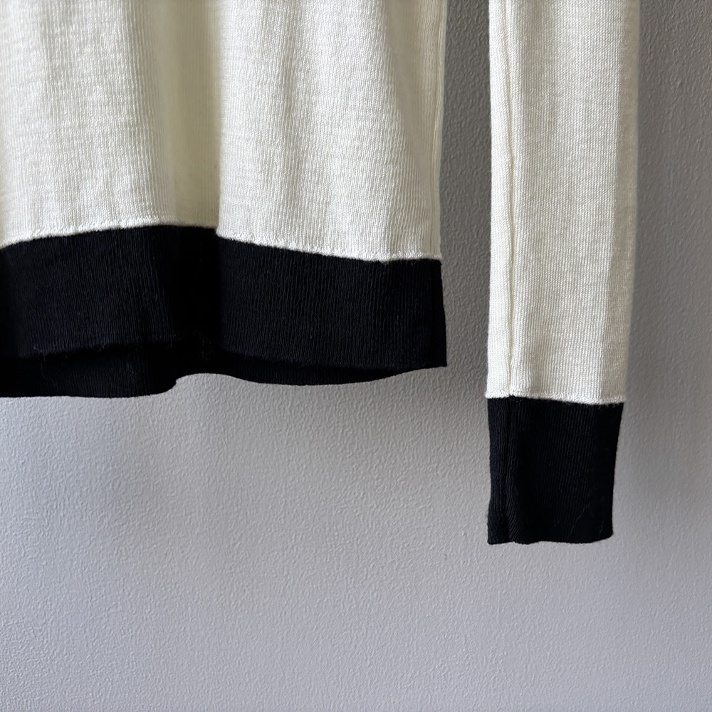 【Y352】實拍撞色高領針織衫（含羊毛10%)
251106