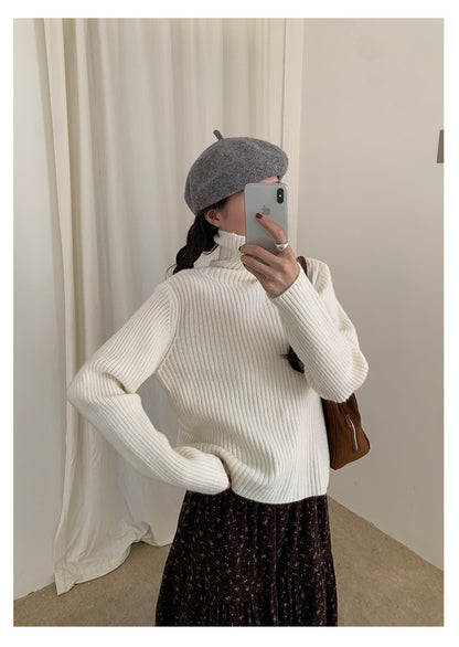 【H5484】實拍秋冬加厚慵懶高領針織毛衣251109