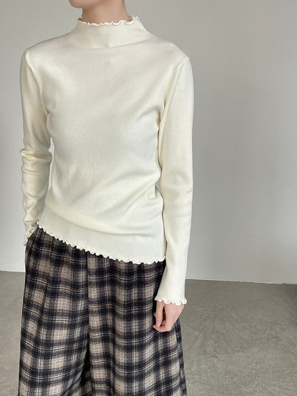 【cimYL223】實拍氣質安迪絨木耳邊針織衫251201