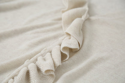 【LD11154】實拍韓系甜美減齡✨設計感荷葉薄款長袖針織衫260317