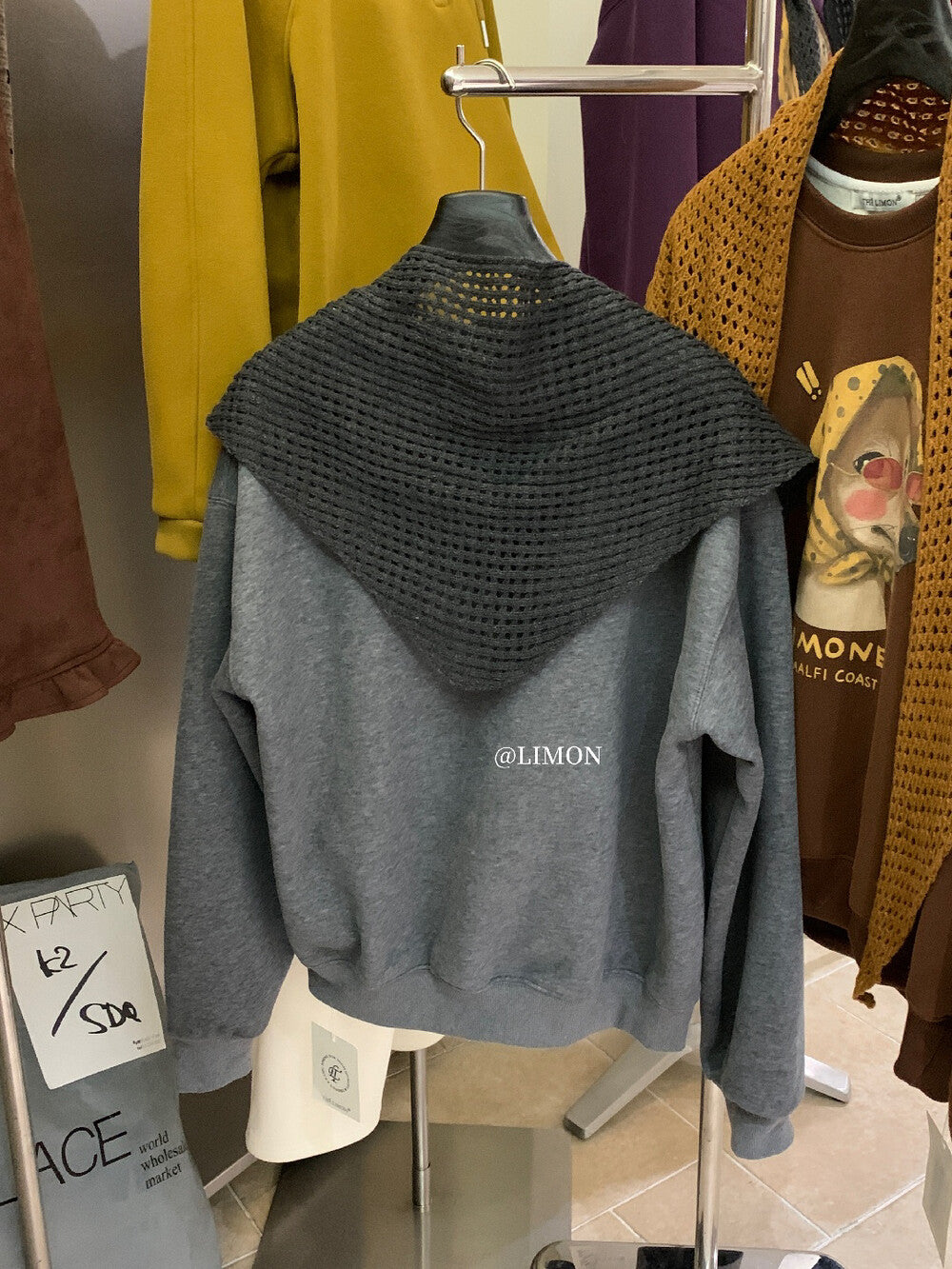 【L9295】實拍檸檬秋冬狗狗印花加絨衞衣+針織披肩251117