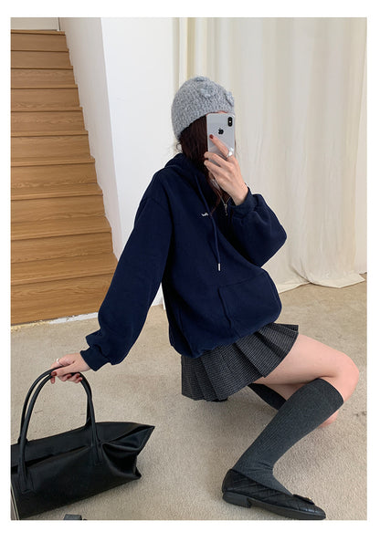 【H5492】實拍S~XL復古學院風磨毛百褶a字裙（內有安全褲）251109