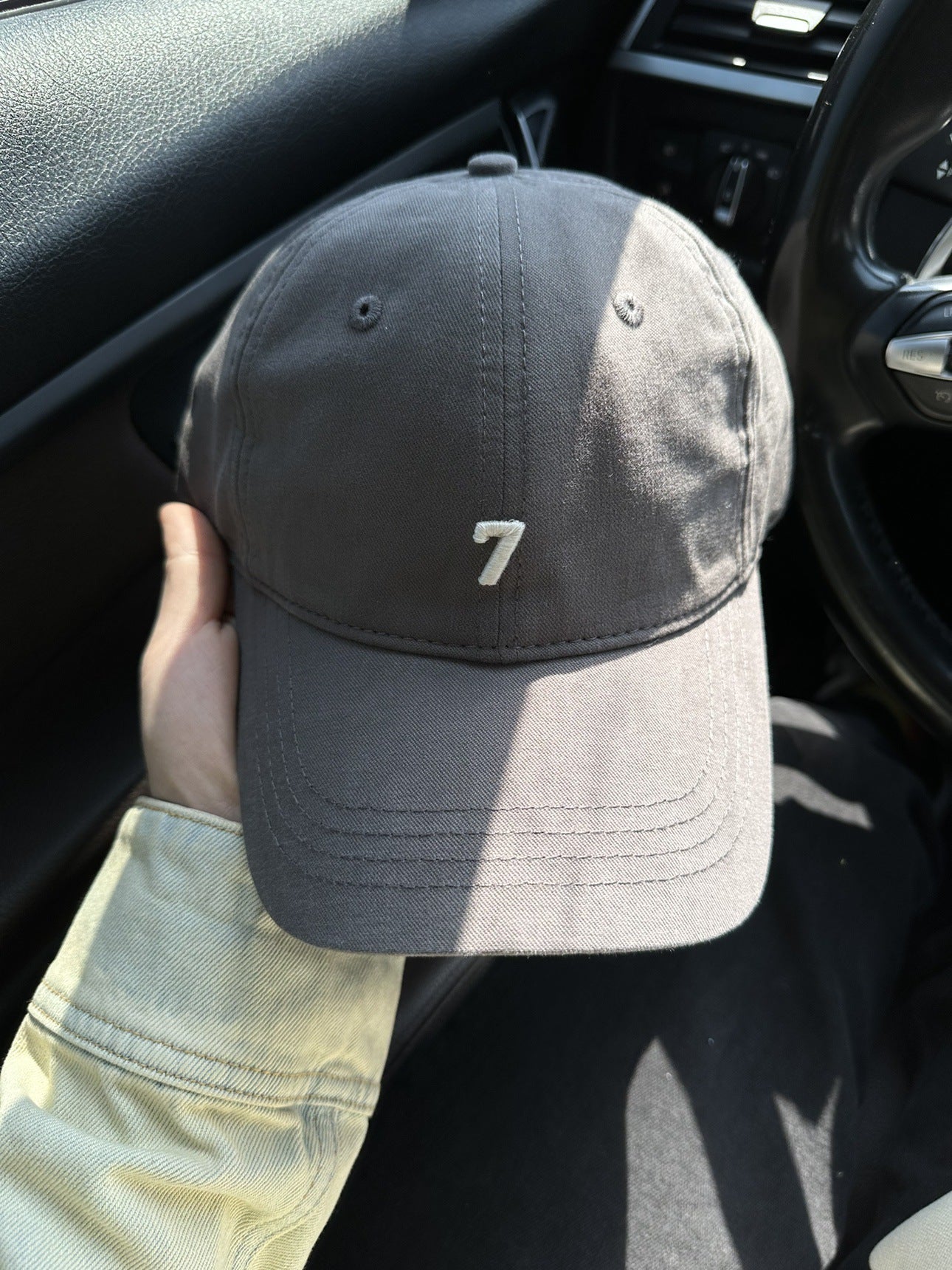 【M2916】高品質韓國街頭潮牌7刺繡棒球帽240323