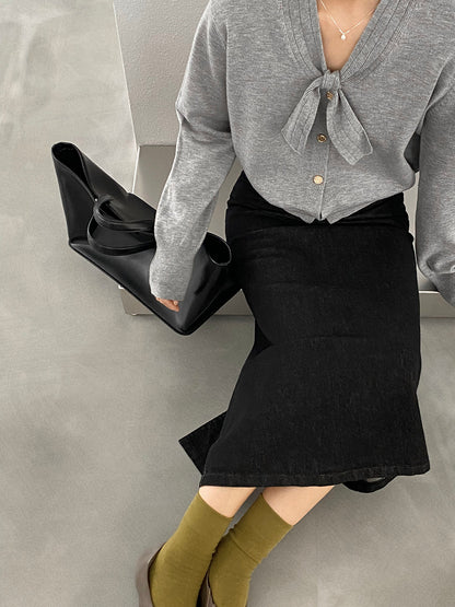 【cimJ8902】實拍氣質小香蝴蝶结針織開衫251114