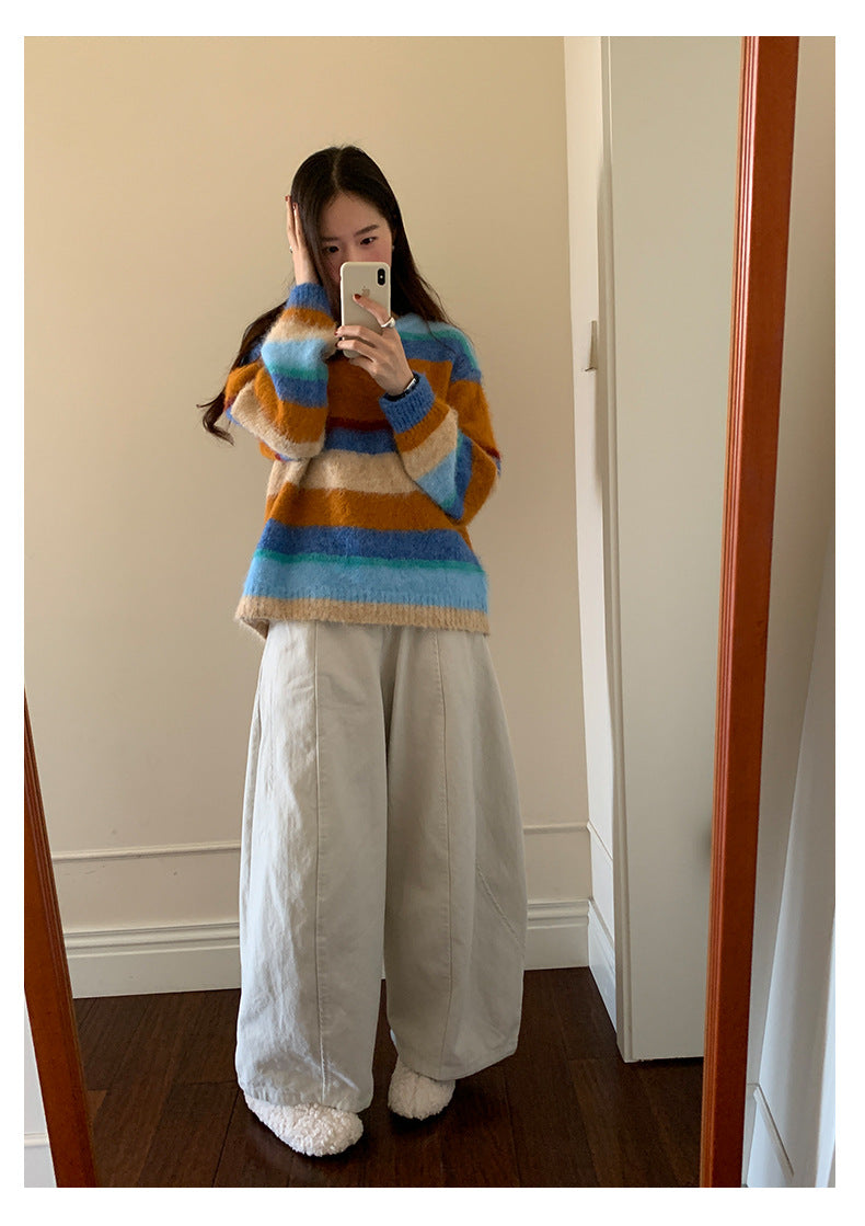 【H5519】實拍S~XL美式天絲棉厚款彎刀休閒褲251125