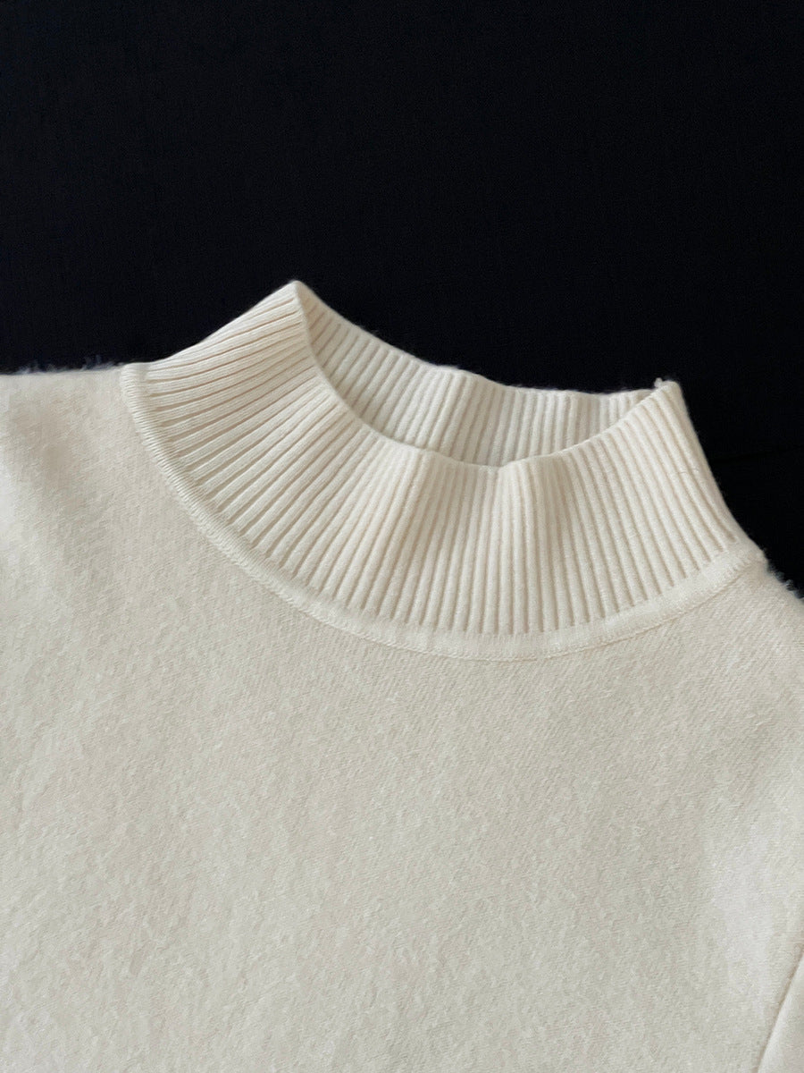 【cimz1190】實拍一體絨加絨加厚保暖小高領針織衫251120