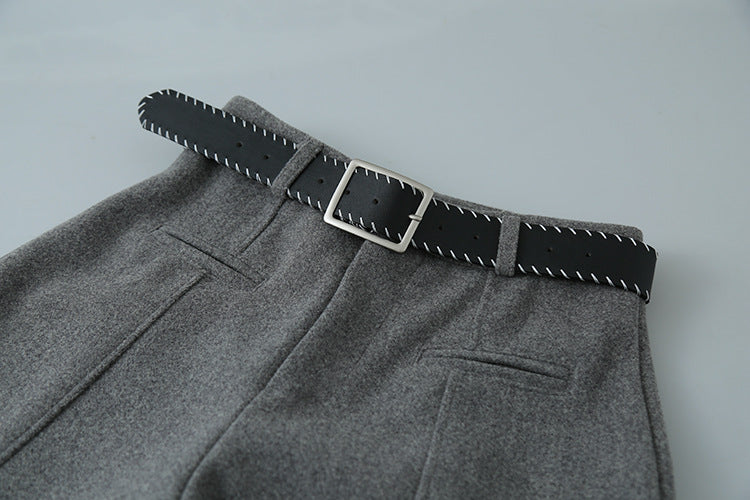 【LD11011】實拍S~XL設計感毛呢西裝闊腿褲251110